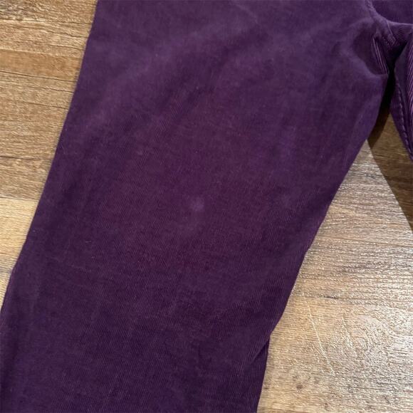 Talbots Petites Women's 14 Purple Corduroy Straight Pants Plum Eggplant READ - Picture 4 of 10